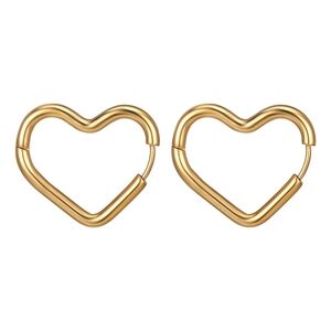 New! Madewell Amour 18K Gold Plated Heart Huggie Earrings (1069) NWOT